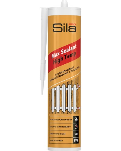 Герметик Sila PRO Max Sealant, High Temp, термостойкий, 280 мл. Герметик силиконовый термостойкий, красный. Sila в Ростове-на-Дону