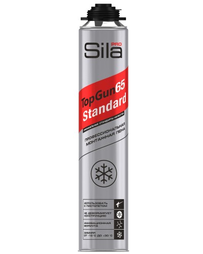 Пена монтажная Sila Pro TopGun 65 STANDARD winter, 850 мл. Пена монтажная профессиональная. Sila в Ростове-на-Дону