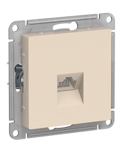 AtlasDesign розетка RJ45, кат. 5Е, 1-местная, скрытой установки, механизм, бежевый (ATN000283). Розетка компьютерная. Systeme Electric в Ростове-на-Дону