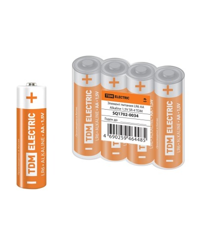 LR6 AA Alkaline 1,5V SR-4 TDM (SQ1702-0034). Элемент питания. TDM ЕLECTRIC в Ростове-на-Дону