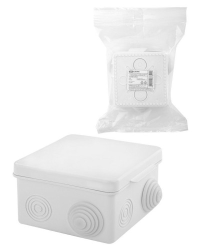 Коробка ОП 80х80х50мм, крышка, IP54, 7вх., белая (SQ1401-0922). Распаячная коробка. TDM ЕLECTRIC в Ростове-на-Дону
