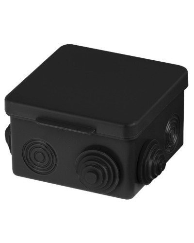 Распаячная коробка ОП 80х80х50мм, крышка, IP54, 7вх., черная TDM (SQ1401-0912). Распаячная коробка ОП. TDM ЕLECTRIC в Ростове-на-Дону