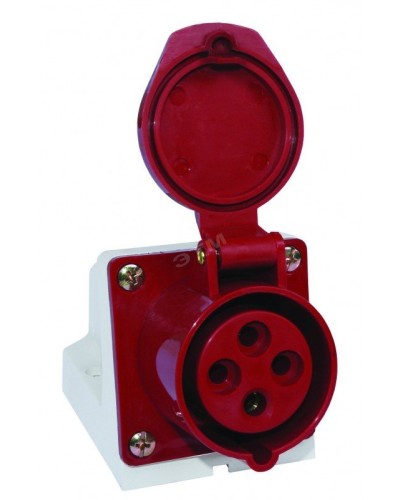Розетка 124 стационарная 3Р+РЕ 32А 380В IP44 (SQ0602-0005). Розетка. TDM ЕLECTRIC в Ростове-на-Дону