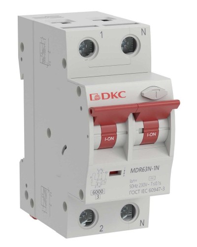 YON max MDR, 1P+N, 30mA, 40A, 6kA, А (MDR63N-1N2C40-A). Автоматический выключатель дифференциального тока. ДКС в Ростове-на-Дону