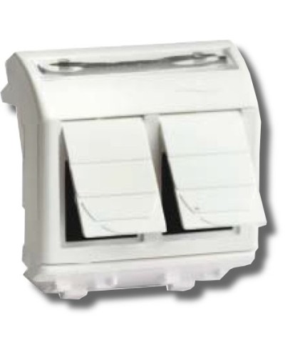 Розетка RJ-45 Brava 2 модуля белая (76656B): Розетка компьютерная с двумя разъёмами в Ростове-на-Дону