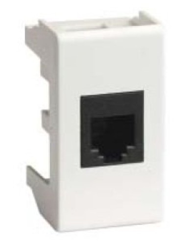 Розетка RJ-45 Viva 1 модуль белая (45048): Розетка компьютерная экранированная с одним разъёмом в Ростове-на-Дону