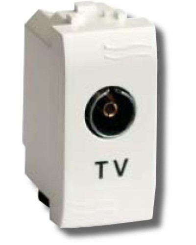 Розетка TV универсальная Brava 1 модуль белая (76721B): Розетка TV в Ростове-на-Дону