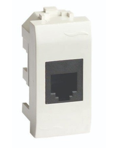 Розетка RJ-45 Brava 1 модуль слоновая кость (75457S): Розетка компьютерная с одним разъёмом в Ростове-на-Дону