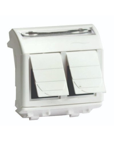 Розетка RJ-45 Brava 2 модуля слоновая кость (75459S): Розетка компьютерная с двумя разъёмами в Ростове-на-Дону
