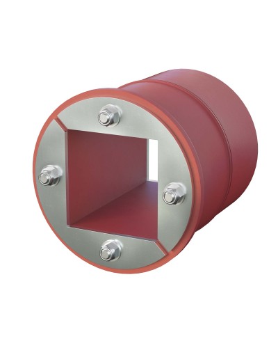 Проходка круглая, нержавеющая, D70х70 мм с проемом 40х40 мм (DXF3121): Проходка круглая, нержавеющая, с проёмом в Ростове-на-Дону