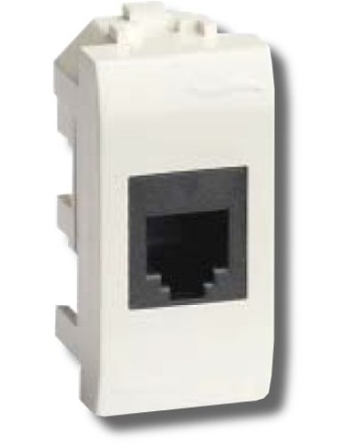 Розетка RJ-45 Brava 1 модуль белая (76654B): Розетка компьютерная с одним разъёмом в Ростове-на-Дону