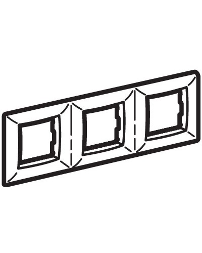 Рамка на 2+2+2 модуля (трехместная), белая (75013W): Рамка трехместная, Brava в Ростове-на-Дону