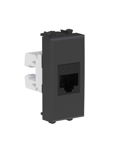 Розетка RJ-45, кат.5E, Avanti, 1 модуль, черный матовый (4412661): Розетка компьютерная модульная в Ростове-на-Дону