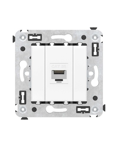 Розетка RJ-45 в стену, кат.5E, Avanti, одинарная, белое облако (4400663). Розетка компьютерная. ДКС в Ростове-на-Дону