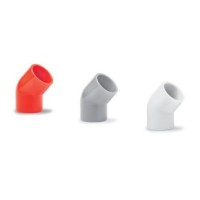 Ecoplast поворот 45гр., для аспирационной системы D25, АБС, красный (10 шт) (49225-10). Поворот для аспирационной системы. Экопласт
