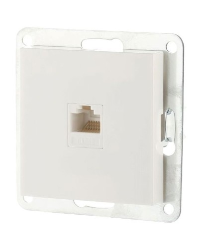 Розетка RJ-45 кат.5е с накладкой, белый LK80 (846104-1). Розетка компьютерная. Экопласт в Ростове-на-Дону