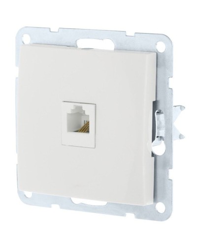 Розетка RJ-45 кат. 5е с накладкой, белый LK60 (866104-1). Розетка компьютерная. Экопласт в Ростове-на-Дону