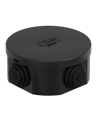 Коробка JBR080 D=80х40, 4 вых., IP44, черная (44005BL-1). Коробка монтажная. Экопласт в Ростове-на-Дону