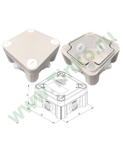 КМ-1010(П)-IP55. Коробка монтажная. Гефест в Ростове-на-Дону