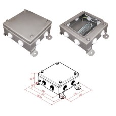 КМ IP55-1515, 8 вводов, нержавейка. Коробка монтажная электротехническая. Гефест