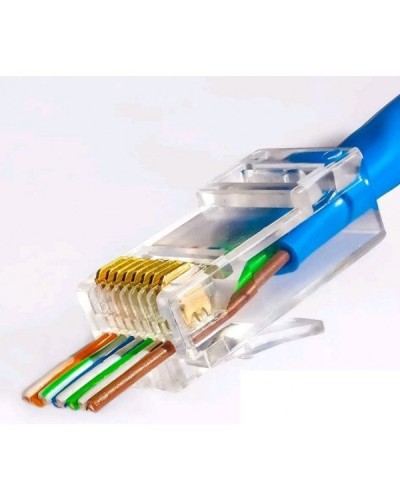 RJ-45 джек сквозной (8P8C) (100 шт). Разъем RJ-45. Прочие зарубежные в Ростове-на-Дону