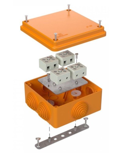 Коробка огнестойкая 100х100х50 для о/п (40-0300-FR2.5-8). Коробка огнестойкая для открытой установки. Промрукав в Ростове-на-Дону