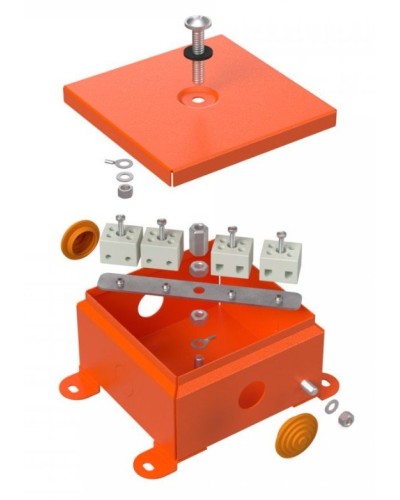 Коробка огнестойкая 110х110х65 (70-0360-FR6.0-8). Коробка огнестойкая для открытой установки. Промрукав в Ростове-на-Дону